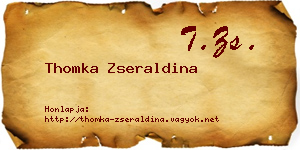 Thomka Zseraldina névjegykártya